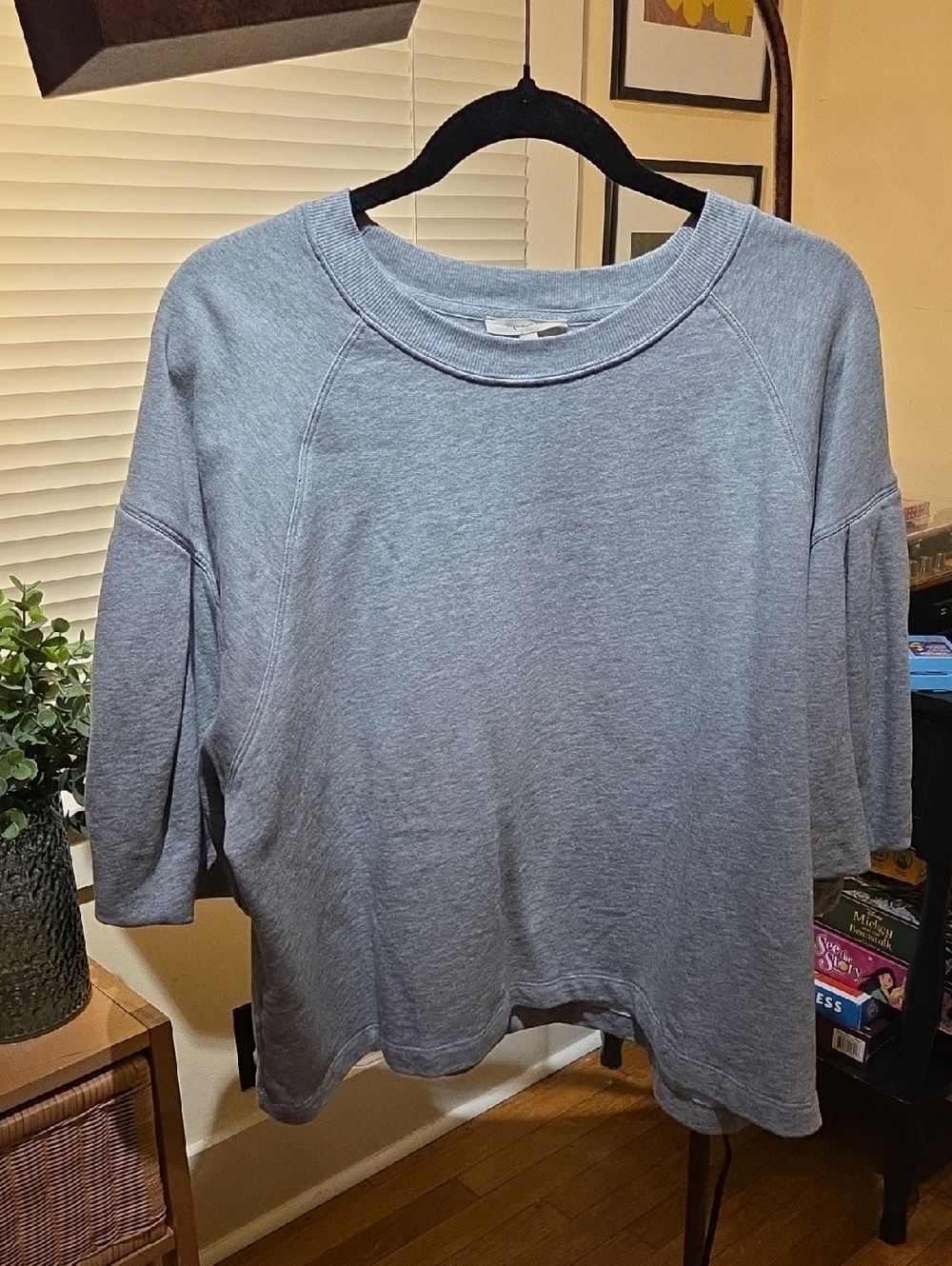 Madewell Soft Gray Cropped Sweatshirt